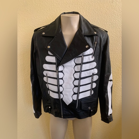 Skeleton Sherpa Jacket Mnml UNBRANDED Men's Size Large Black